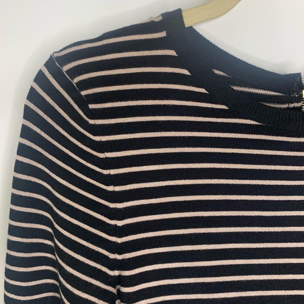 Premise Studio Striped Exposed‎ Zipper Knit Top S - Picture 2 of 9